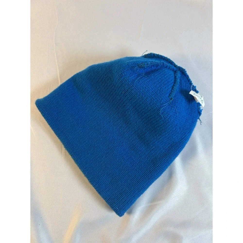 Vintage 80/90's Beanie Multicolor Striped Knit Youth Sz 7/14 Acrylic Wool Retro